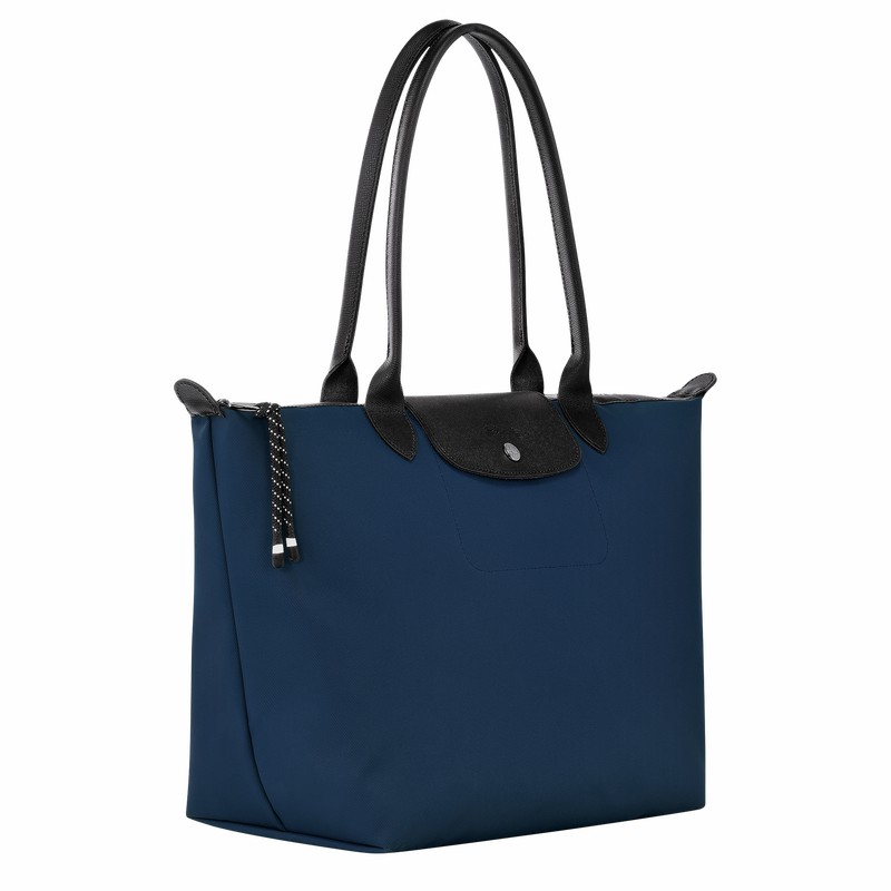 Longchamp Le Pliage Energy L Tote Tassen Dames Donkerblauw Belgium | L1899HSR006