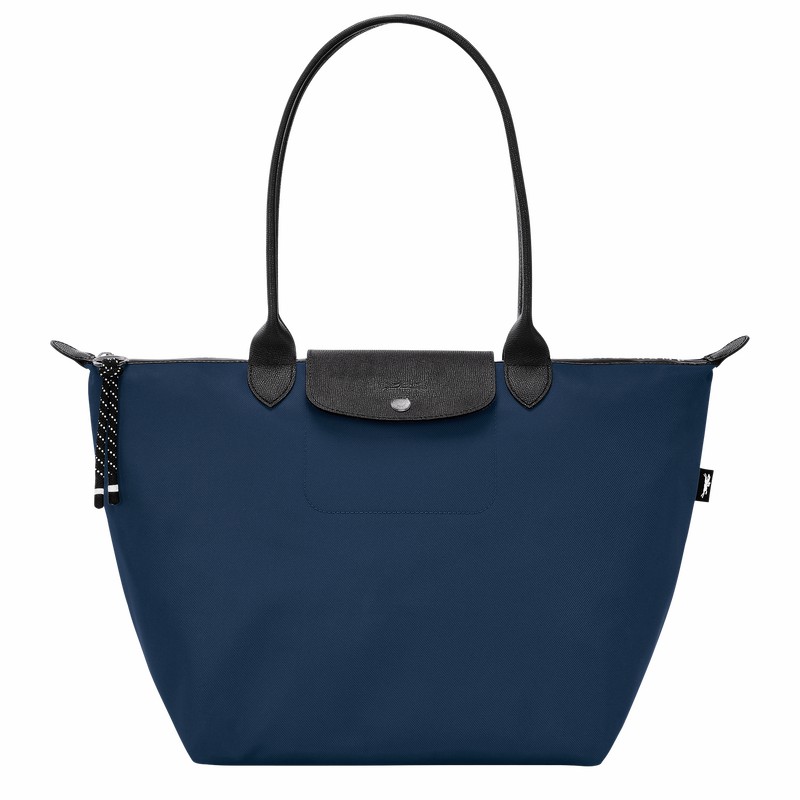 Longchamp Le Pliage Energy L Tote Tassen Dames Donkerblauw Belgium | L1899HSR006