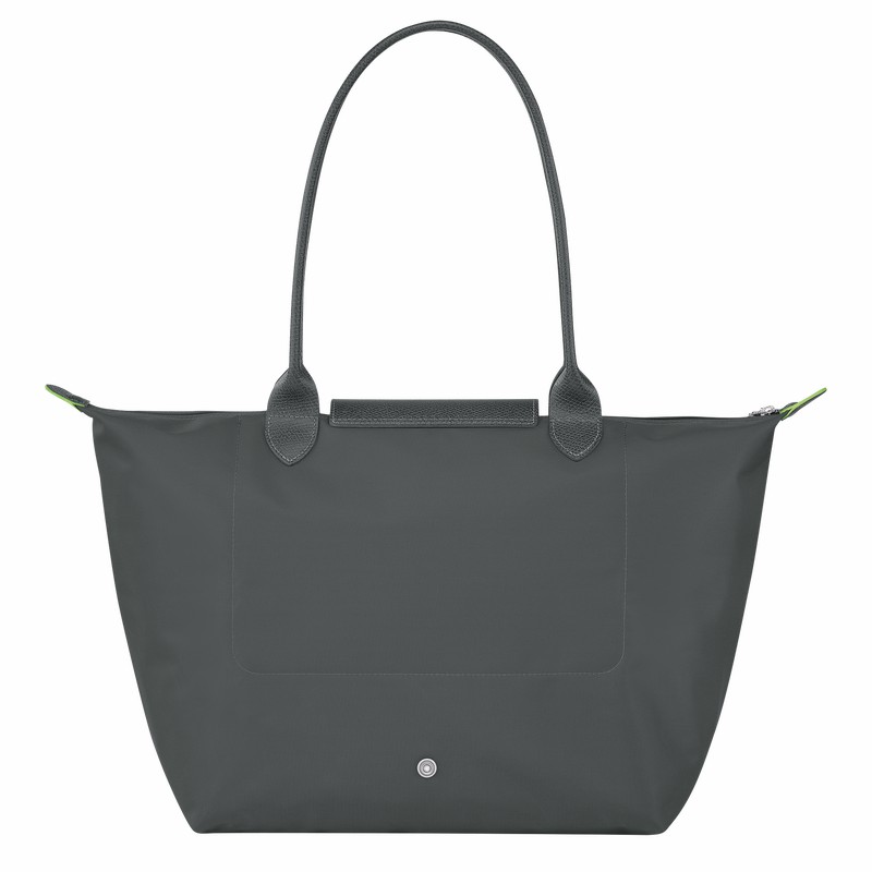 Longchamp Le Pliage Green L Tote Tassen Dames Diepgrijs Belgium | L1899919P66