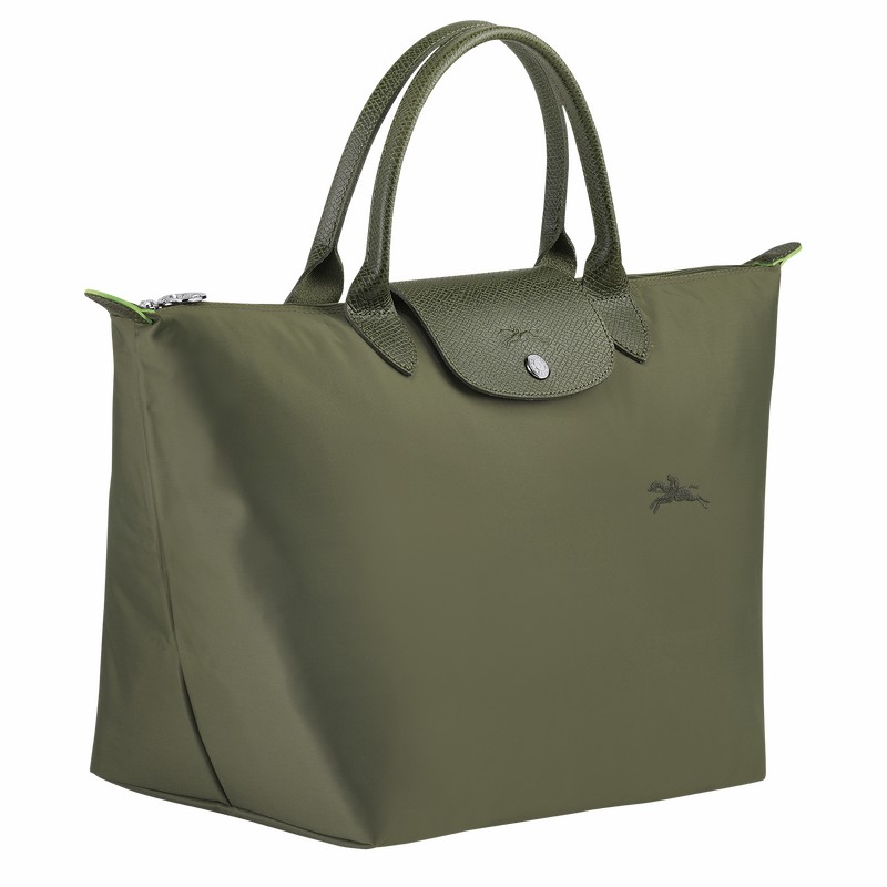 Longchamp Le Pliage Green M Handtas Dames Groen Belgium | L1623919479