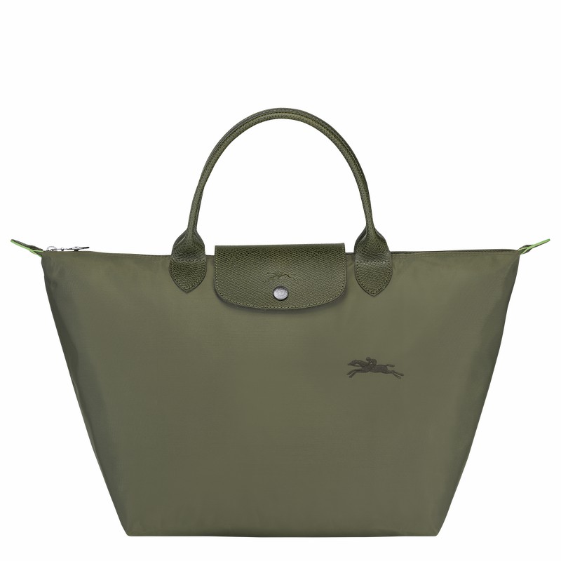 Longchamp Le Pliage Green M Handtas Dames Groen Belgium | L1623919479