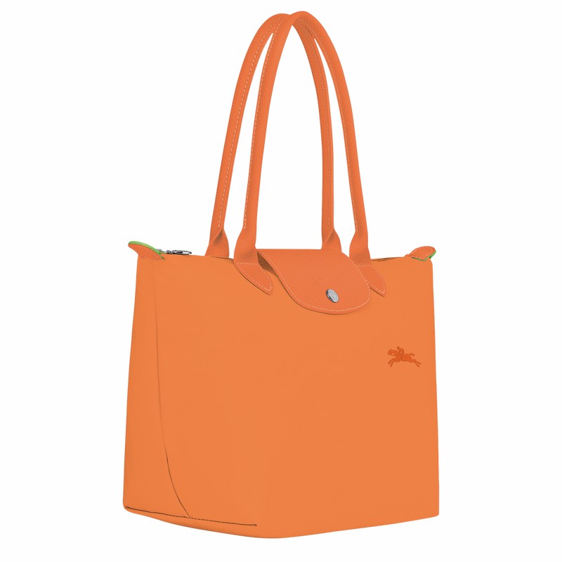 Longchamp Le Pliage Green M Tote Tassen Dames Oranje Belgium | L2605919P54