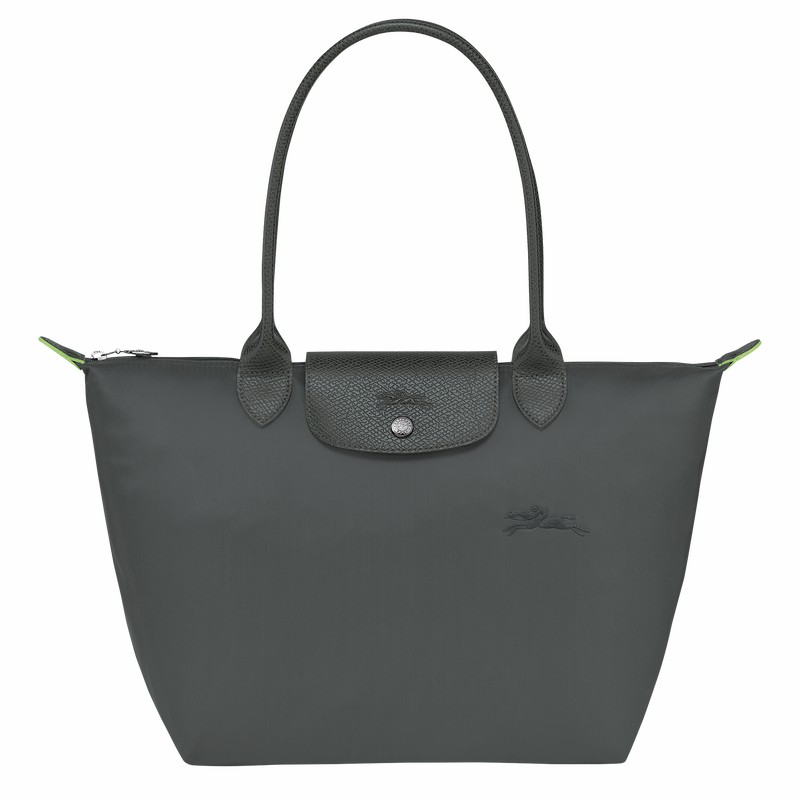 Longchamp Le Pliage Green M Tote Tassen Dames Diepgrijs Belgium | L2605919P66