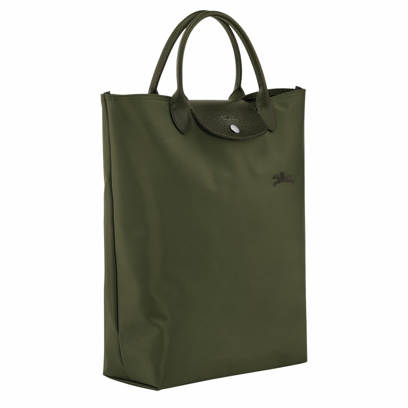 Longchamp Le Pliage Green M Tote Tassen Dames Groen Belgium | 10168919479