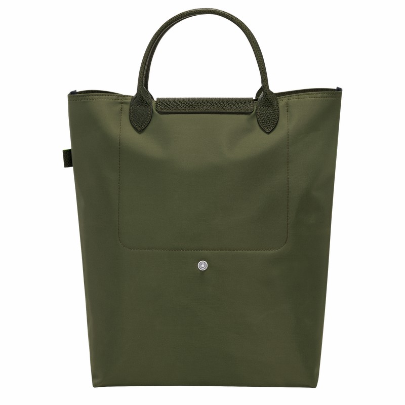 Longchamp Le Pliage Green M Tote Tassen Dames Groen Belgium | 10168919479