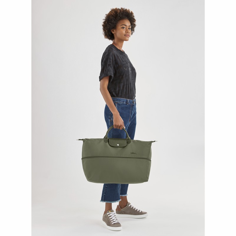 Longchamp Le Pliage Green expandable Reistas Heren Groen Belgium | L1911919479-