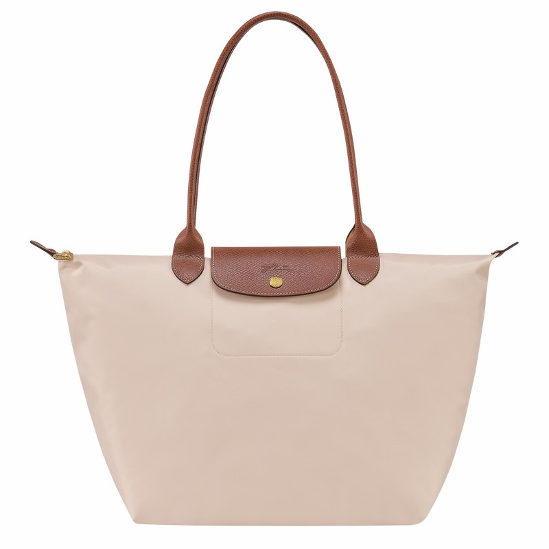 Longchamp Le Pliage Original L Tote Tassen Dames Wit Belgium | L1899089P71