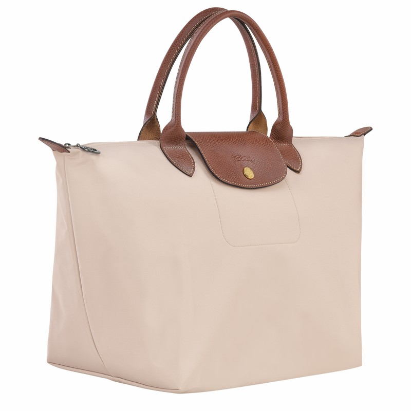 Longchamp Le Pliage Original M Handtas Dames Wit Belgium | L1623089P71