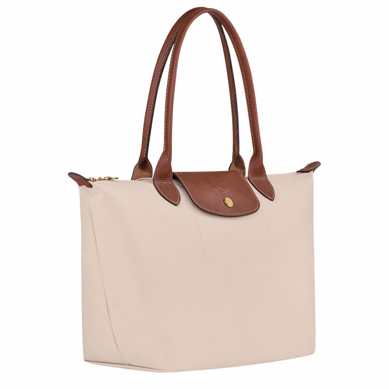 Longchamp Le Pliage Original M Tote Tassen Dames Wit Belgium | L2605089P71