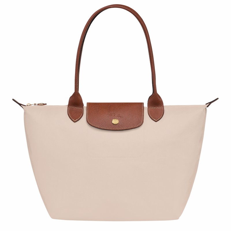 Longchamp Le Pliage Original M Tote Tassen Dames Wit Belgium | L2605089P71