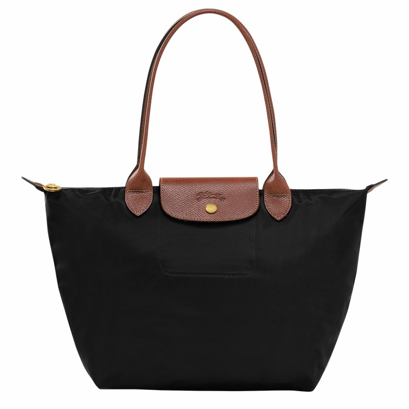 Longchamp Le Pliage Original M Tote Tassen Dames Zwart Belgium | L2605089001