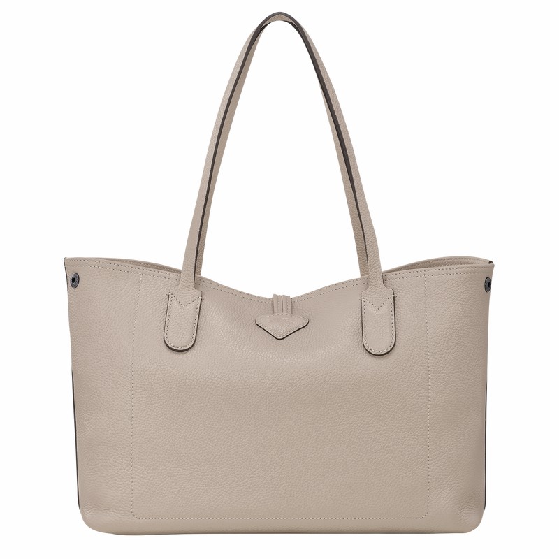 Longchamp Le Roseau Essential L Tote Tassen Dames Grijs Belgium | L2686968266