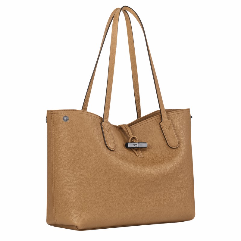 Longchamp Le Roseau Essential L Tote Tassen Dames Khaki Belgium | L2686968026