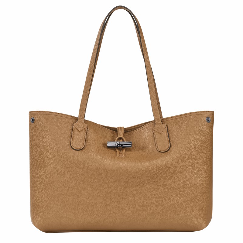 Longchamp Le Roseau Essential L Tote Tassen Dames Khaki Belgium | L2686968026