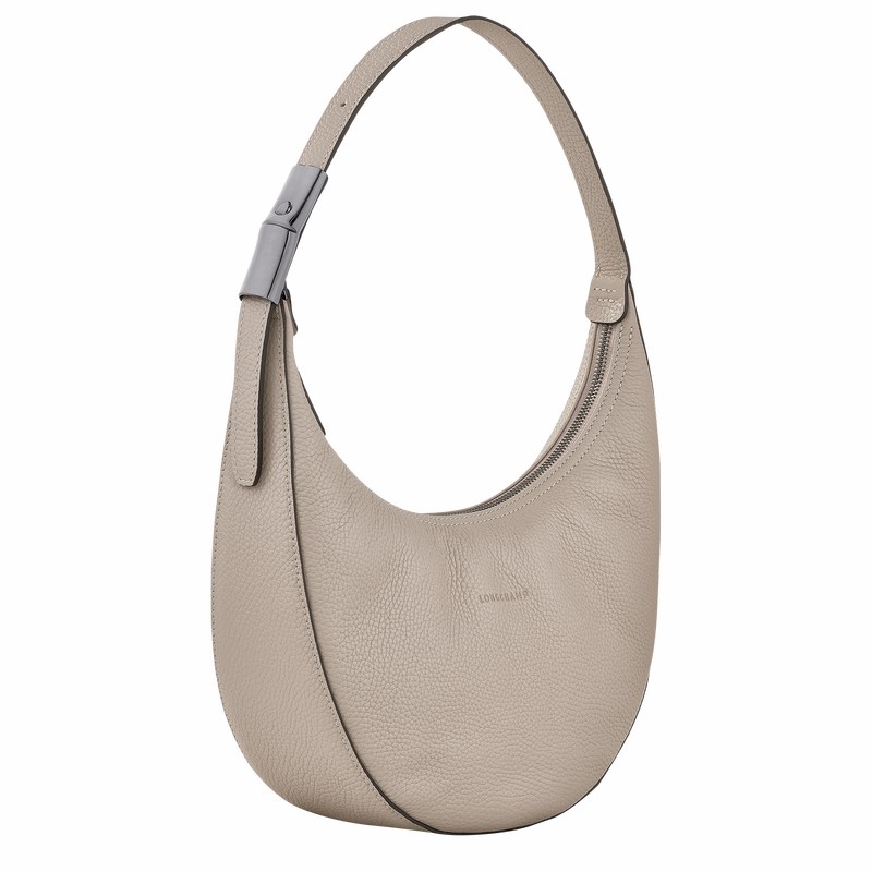 Longchamp Le Roseau Essential M Hobo Tas Dames Grijs Belgium | 10218968266