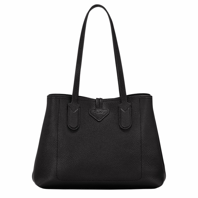 Longchamp Le Roseau Essential M Tote Tassen Dames Zwart Belgium | 10183968001