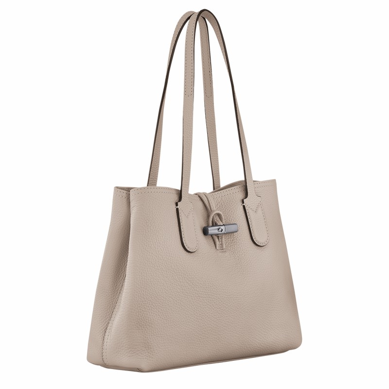 Longchamp Le Roseau Essential M Tote Tassen Dames Grijs Belgium | 10183968266