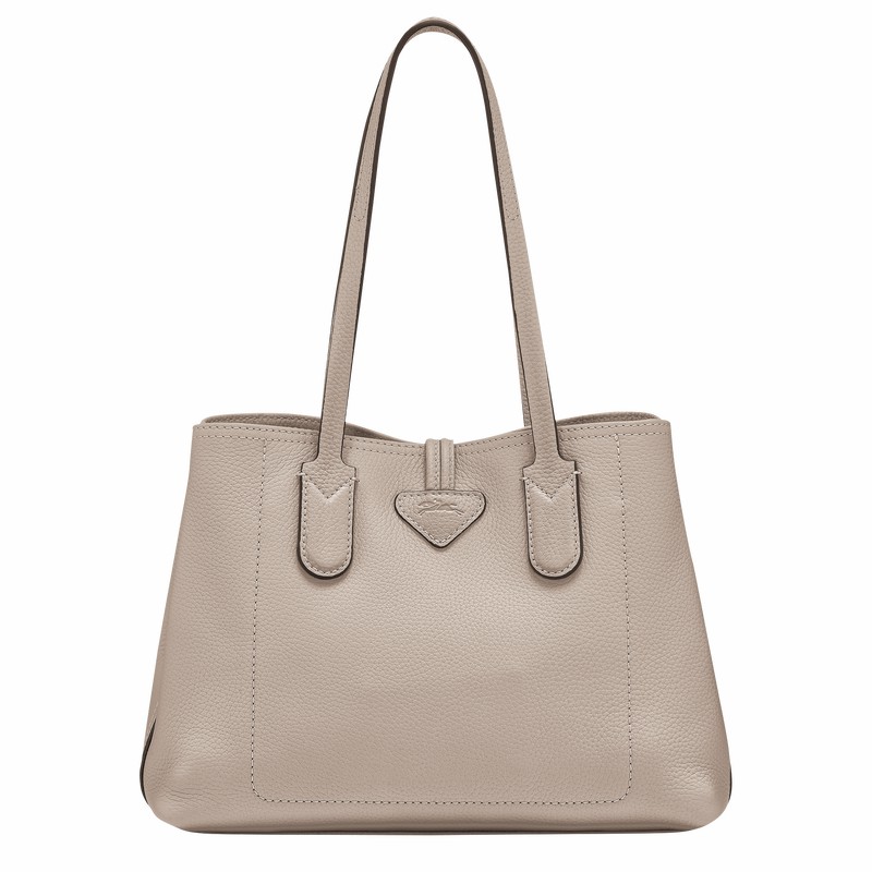 Longchamp Le Roseau Essential M Tote Tassen Dames Grijs Belgium | 10183968266