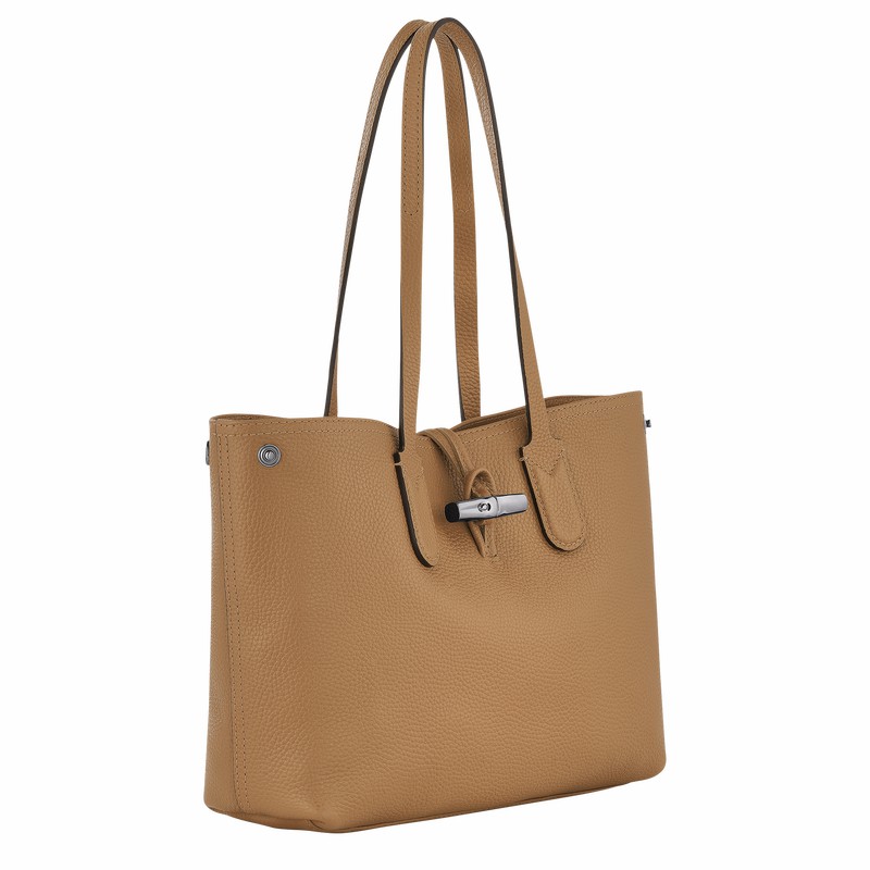 Longchamp Le Roseau Essential M Tote Tassen Dames Khaki Belgium | 10183968026