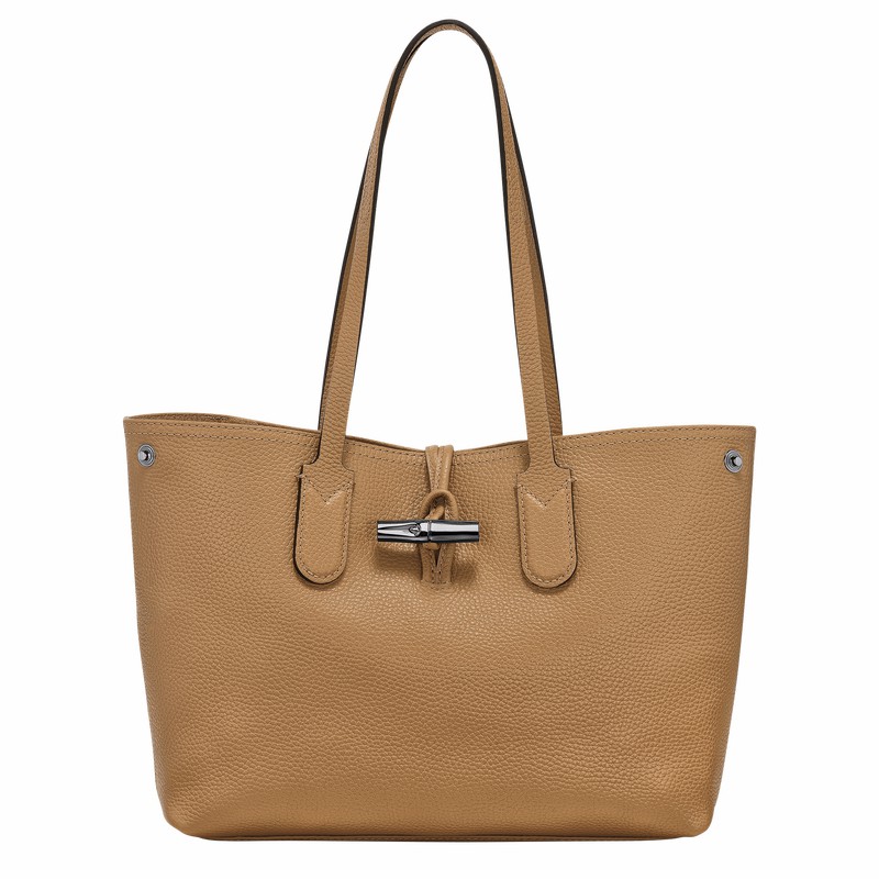 Longchamp Le Roseau Essential M Tote Tassen Dames Khaki Belgium | 10183968026