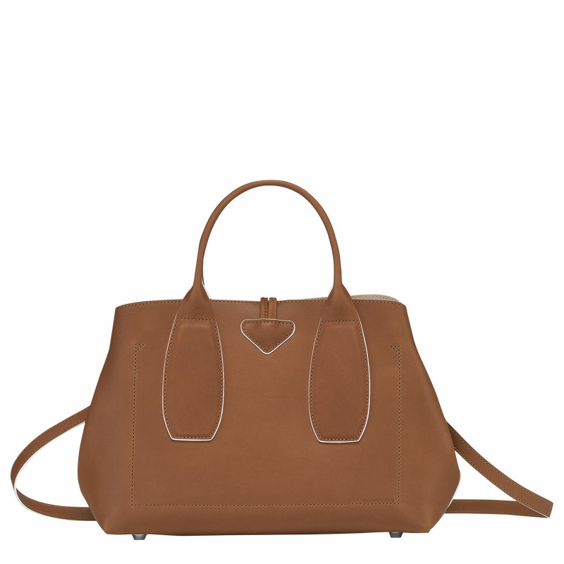 Longchamp Le Roseau M Handtas Dames Bruin Belgium | 10058HQS504