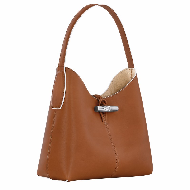 Longchamp Le Roseau M Hobo Tas Dames Bruin Belgium | 10153HQS504