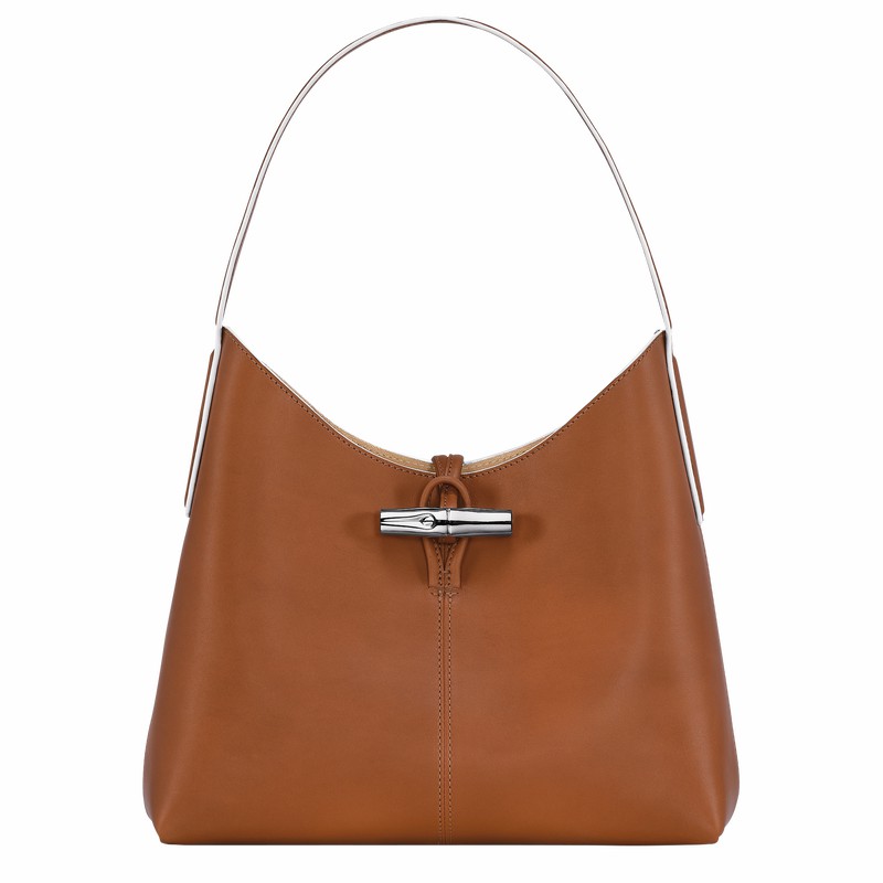 Longchamp Le Roseau M Hobo Tas Dames Bruin Belgium | 10153HQS504