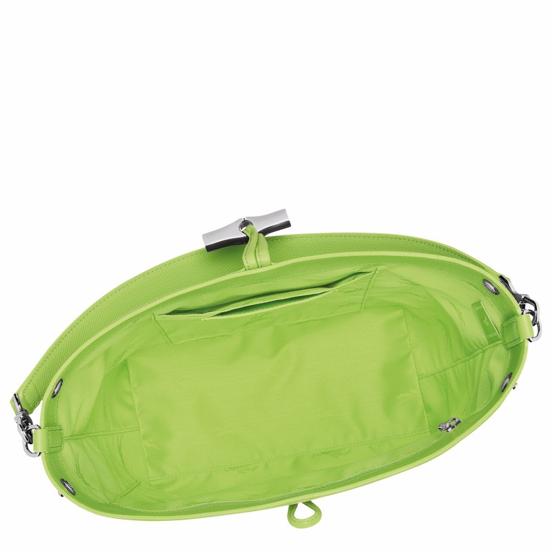 Longchamp Le Roseau M Schoudertas Dames Groen Belgium | 10281HFP355