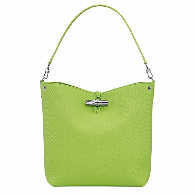 Longchamp Le Roseau M Schoudertas Dames Groen Belgium | 10281HFP355