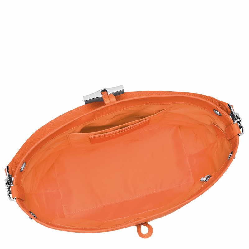 Longchamp Le Roseau M Schoudertas Dames Oranje Belgium | 10281HFP017