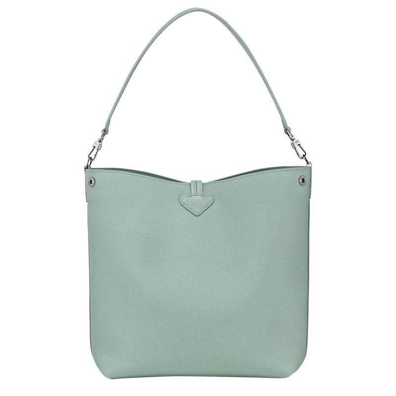 Longchamp Le Roseau M Schoudertas Dames Celadon Belgium | 10281HFP282