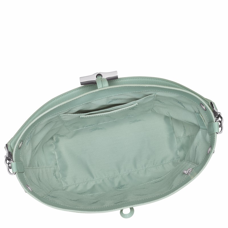 Longchamp Le Roseau M Schoudertas Dames Celadon Belgium | 10281HFP282