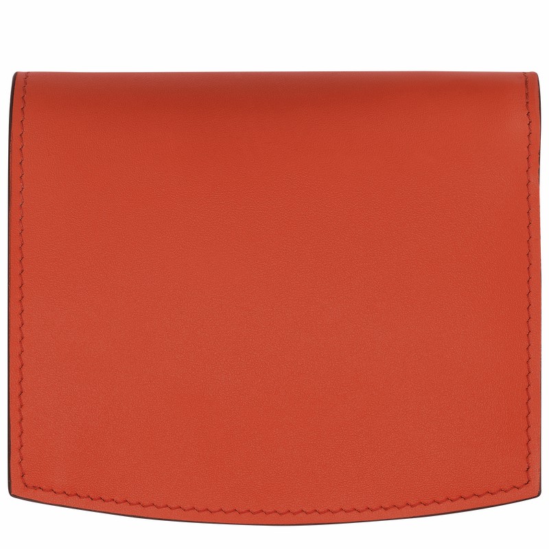 Longchamp Le Roseau Portefeuille Dames Oranje Belgium | 30011HCL685