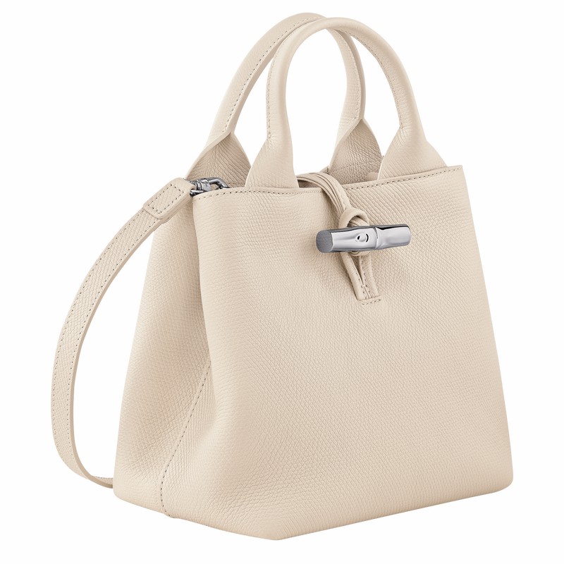 Longchamp Le Roseau S Handtas Dames Wit Belgium | 10273HFP555