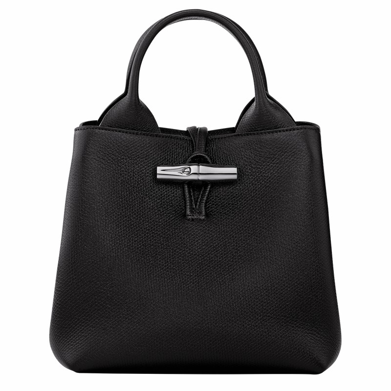 Longchamp Le Roseau S Handtas Dames Zwart Belgium | 10273HFP001