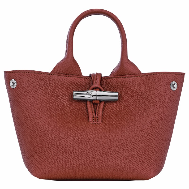 Longchamp Le Roseau XS Handtas Dames Bruin Belgium | 10278HFP404