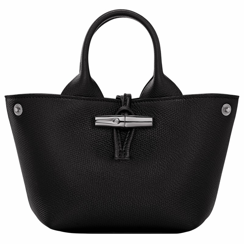 Longchamp Le Roseau XS Handtas Dames Zwart Belgium | 10278HFP001